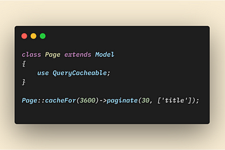 Cache Eloquent queries in Laravel 8