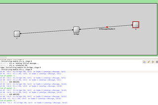 Omnet++ simulation of a simple ACK protocol.