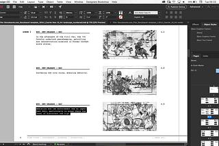 InDesign storyboard templates