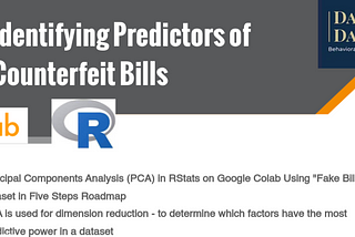 Principal Component Analysis (PCA)— Identifying Counterfeit Bills