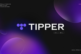 Mirrored landing page, glassmorphism and purple gradients: visual identity features for Tipper in…