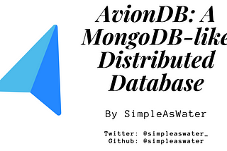 AvionDB: A MongoDB-like Distributed Database
