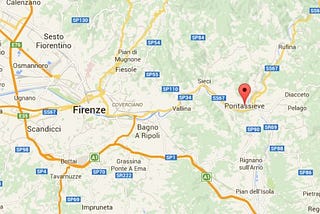 Firenze — Pontassieve — Terranuova Bracciolini, 56.5 km