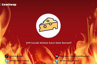 [Announcement] 21M Gouda tokens have been burned