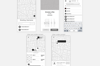 Challenge 2: Wireframing — breaking down the Uber app