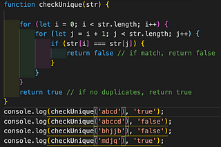 How to determine if a string has all unique characters