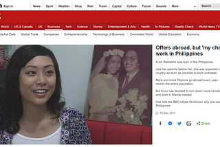 I told the BBC I would never leave the Philippines for better opportunities abroad.