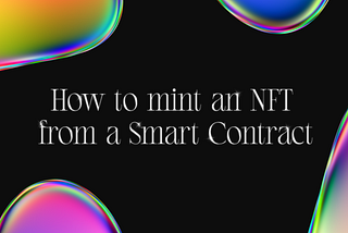 How to mint an NFT from a Smart Contract?