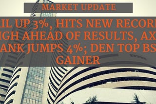 Market Update: RIL up 3%, hits new record high ahead of results, Axis Bank jumps 4%; Den top BSE…
