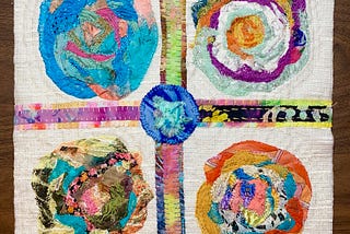 Wall Art Using Old Scarves