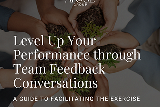 Up Level Your Performance Through Team Feedback Conversations