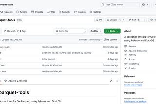 Sharing some tools for working with GeoParquet