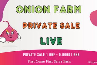 ONION FARM ( PRIVATE SALE LIVE )