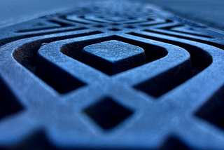 Stylish drainage grate at the Sunnyvale Caltrain station