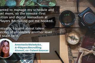 #AlumniTalks: Interviews with Anastasia Molodyko, ex-Talent Sourcer at A-Players Recruiting