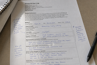 Prompt Libraries Are Not Enough. Students Need a Record of Judgment.