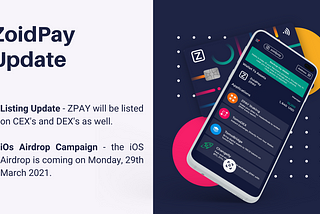 ZoidPay Monthly Update: Listing Status, iOS Airdrop and more