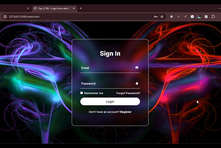 Day 2/100: Login Form with Changing Background