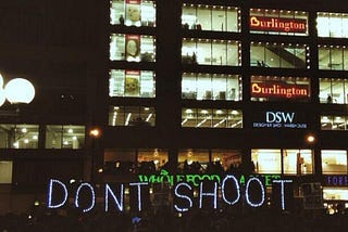 Dont Shoot Sign. protest NYC. 2014. Union Square