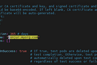 Simple Cyberark Conjur-OSS with OCP4