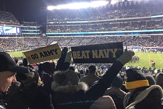 Today is my favorite holiday, Army — Navy game.