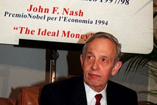 John F Nash Jr. at an Ideal Money presentation.