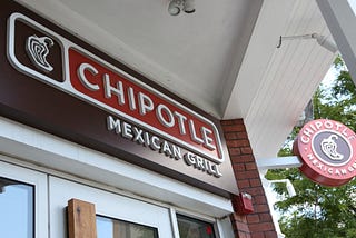 Exterior photo of Chipotle restaurant at Brown U in the United States