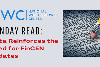 Sunday Read: Data Reinforces the Need For FinCEN Updates