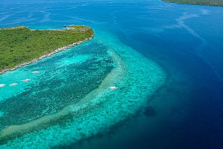 an aerial view of a part of the Bantayan Island found in Cebu, Philippines