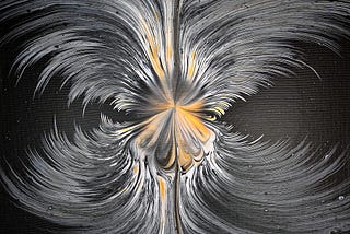 🎨 I Didn’t Expect This Result from My Acrylic Pour! Black, White & Gold Drama 🖤🤍💛