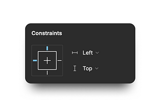 The constraints toolbar on Figma