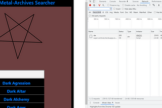 Encyclopedia Metallum Public API autocomplete in React, Node js and Mongo DB