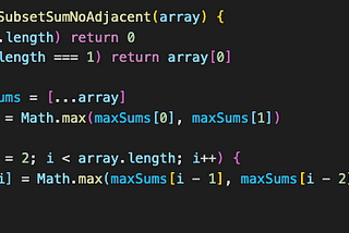 Max Subset Sum with No Adjacent Elements