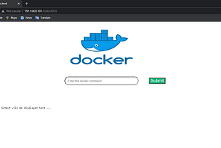 Creating web application for Docker
