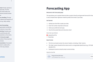 Forecasting Time Series Data with a Streamlit App and Linear Regression