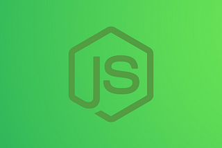 Faded Node.js logo on a Green-lightYellow background