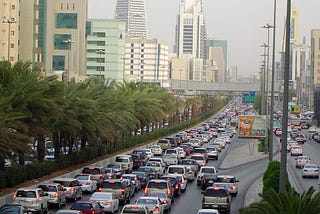 Traffic in Saudi Arabia