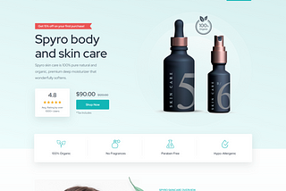 Skin Care Product Ecommerce Website