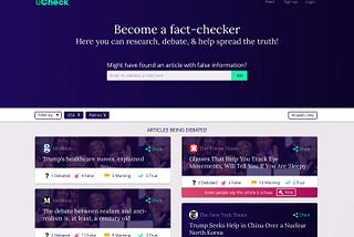 Introducing uCheck - Become a fact-checker