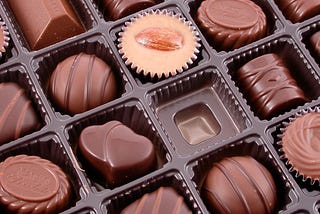 WOULD YOU DARE TO OPEN THE BOX OF CHOCOLATE AND TRY A BONBON?