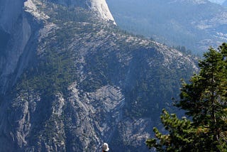 A picture of me looking out over Half Dome in Yosemite National Park.