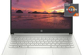 Best Laptop Under$500HP 14 Laptop, AMD Ryzen 5 5500U, 8 GB RAM, 256 GB SSD Storage, 14-inch Full HD Display