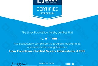 Linux Foundation Certified Systems Administrator (LFCS) journey