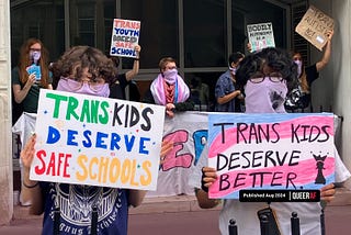 Inspired by queer history, Trans Kids Deserve Better occupy Department for Education