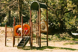 A rundown playground