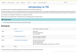 Screen shot of lesson hosted on GitHub