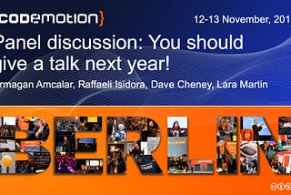 Panel discussion: You should give a talk next year!