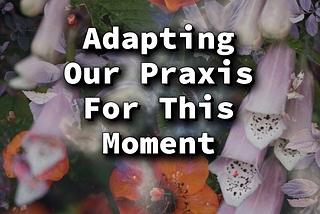 Adapting Our Praxis For This Moment