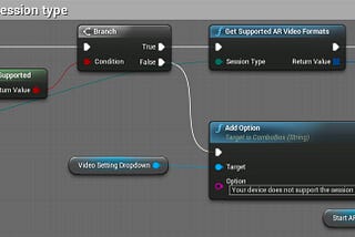 Configuring the video settings for ARKit in UE4 4.21