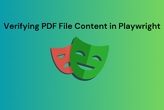 Verifying PDF file data in Playwright